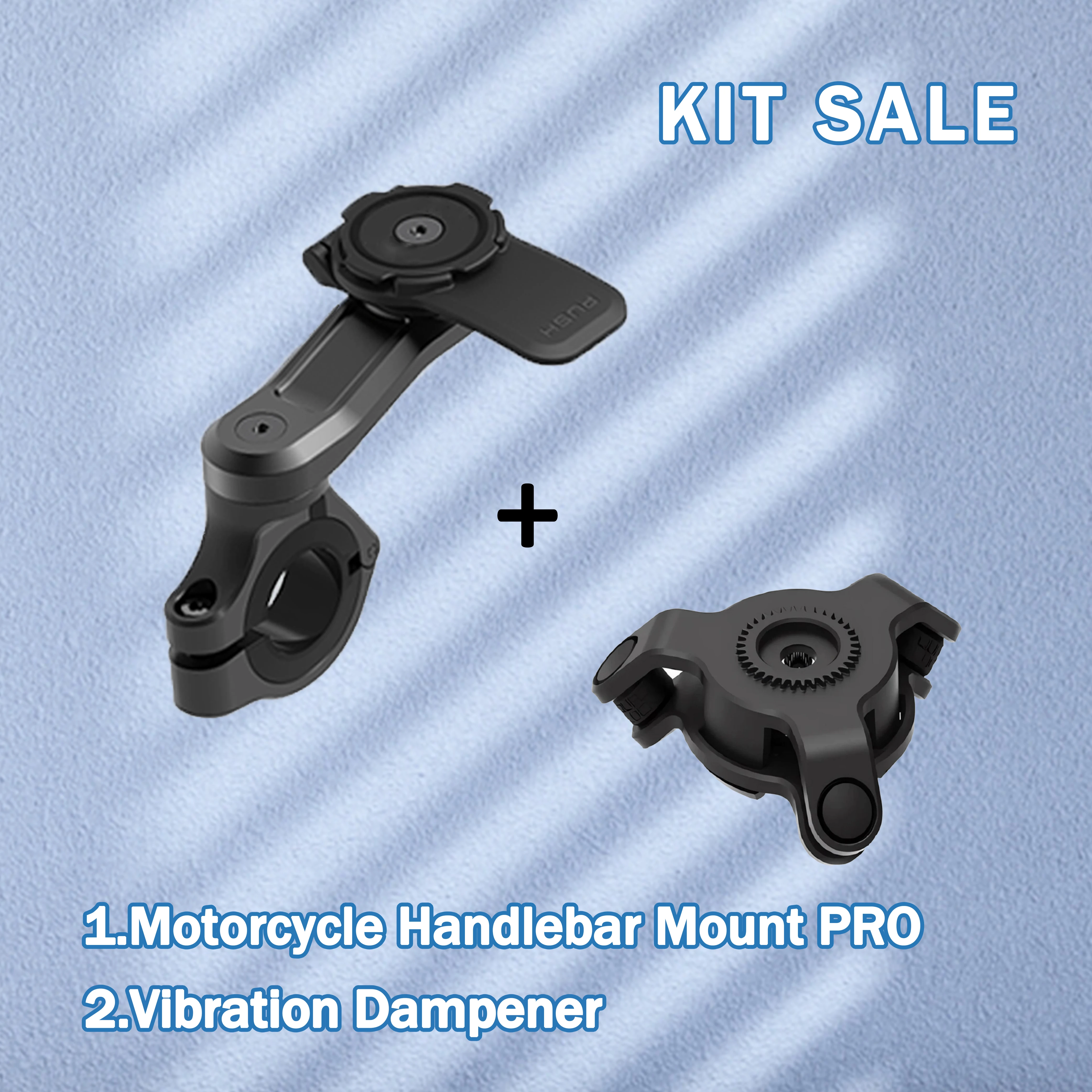 

Motorcycle Phone Mount Kit-Motorcycle Handlebar Mount PRO+Vibration Dampener