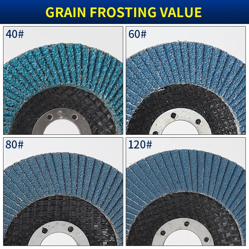 4.5inch/115mm Sanding Discs Zirconia Polished disc 40/60/80/120 Grit Discs 22mm Hole Grinding Wheels Blades for Angle Grinder