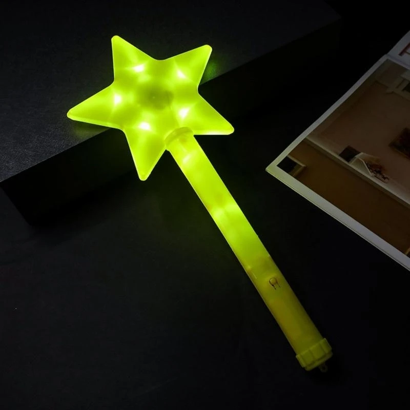 Light Up Bacchetta giocattolo LED 3 modalità luce Bastoncini lampeggianti a forma stella 15UB