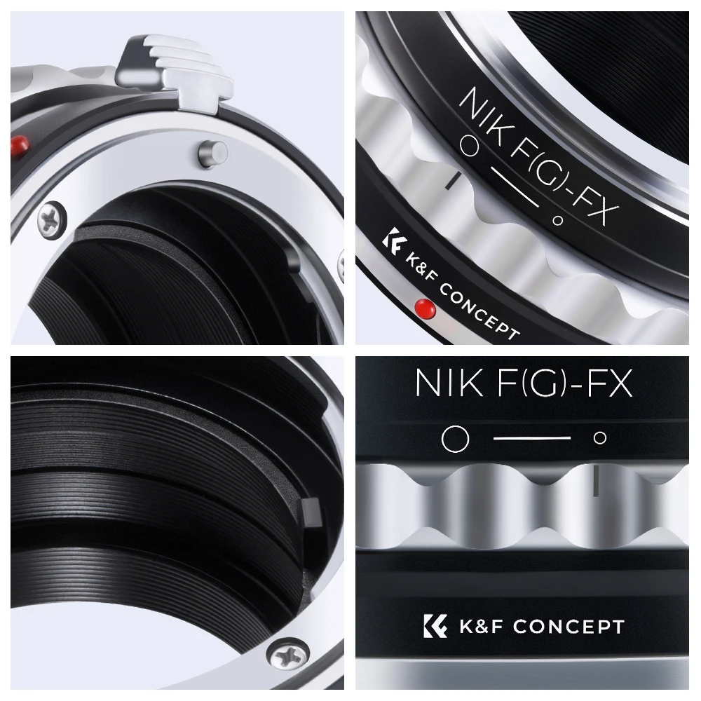 K&F Concept AI(G)-FX Lens Adapter Ring for Nikon F AI G AF-S Mount Lens to Fujifilm Camera Body for Fuji FX X-Pro1 XT4 X-M1 X-A1