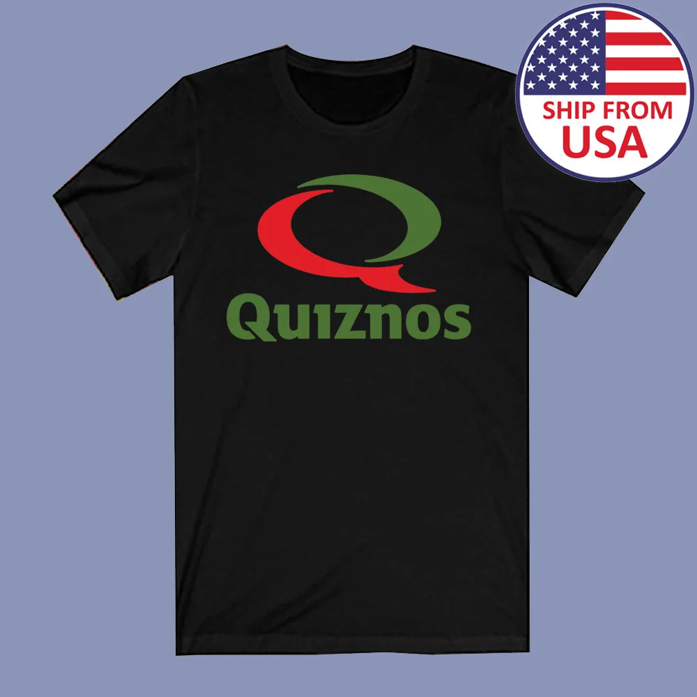 Quiznos Black T-Shirt Size S to 3XL