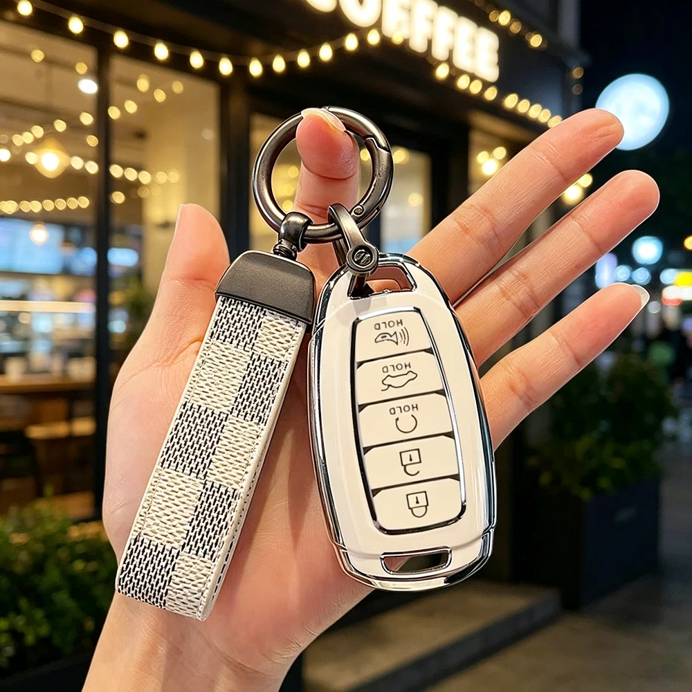 5-Tasten TPU Autoschlüssel-Hülle für Hyundai I30 Ix25 Elantra Solaris Azera Grandeur Ig TM Accent Santa Fe Palisade