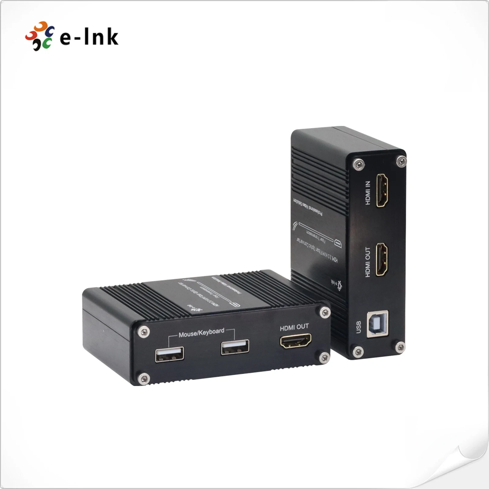 ميني 4K / 60 هرتز HDMI 2.0 KVM USB عبر موسع الألياف البصرية