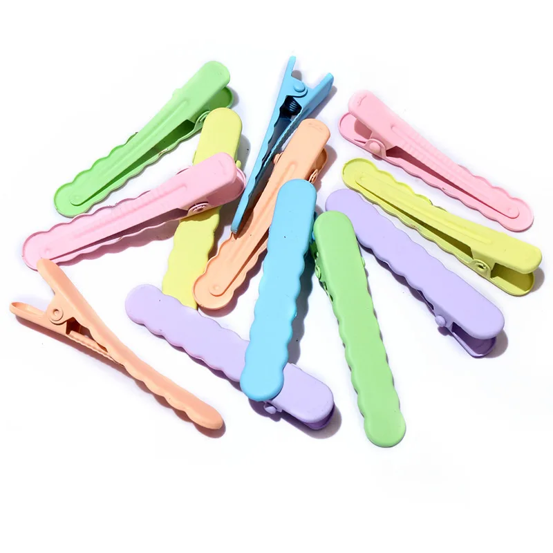 20pcs Random Colors Mix Crocodile Hairpin Hair Clips Blank Setting for DIY Headwear Jewelry Making Supplies Accessories Findings