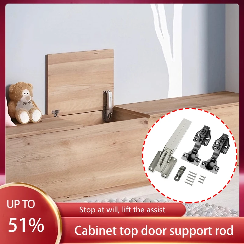 

Top Mounted Hydraulic Damping Support For Flip Up Cabinet Door With Adjustable Soft Close Free Stop And Lift Assist