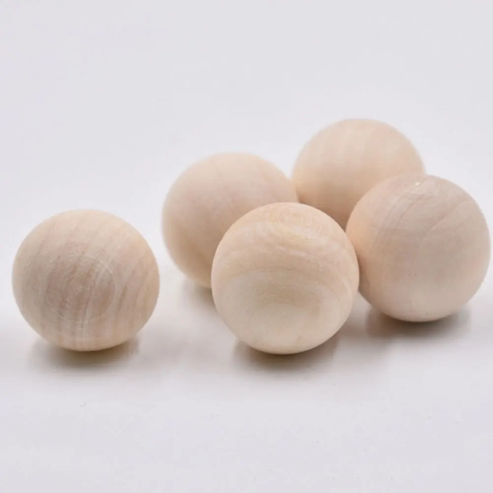 

20 pcs 35Mm Natural Lotus Wood Round Solid Beads No Hole Smooth Diy Craft Accessories For Jewelry Making Necklace Bracelet Home