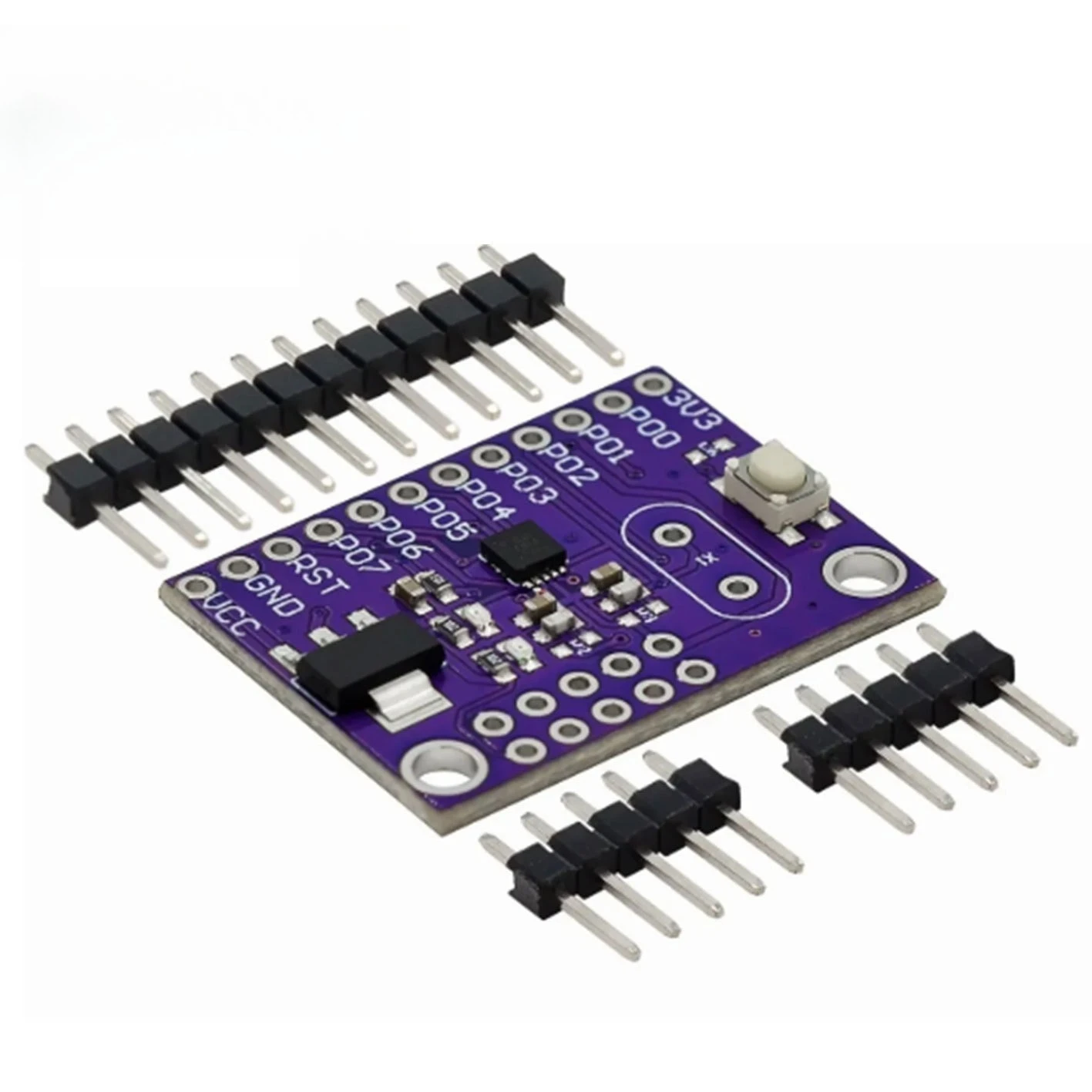 C8051F300 Microcontroller Development Board 8‑Bit MCU Demo Board Purple PCB Learning Module For Electronic DIY