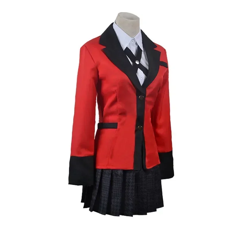 

Anime Jabami Yumeko Cosplay Costume Women Girls Halloween Igarashi Sayaka Gambling JK School Uniform