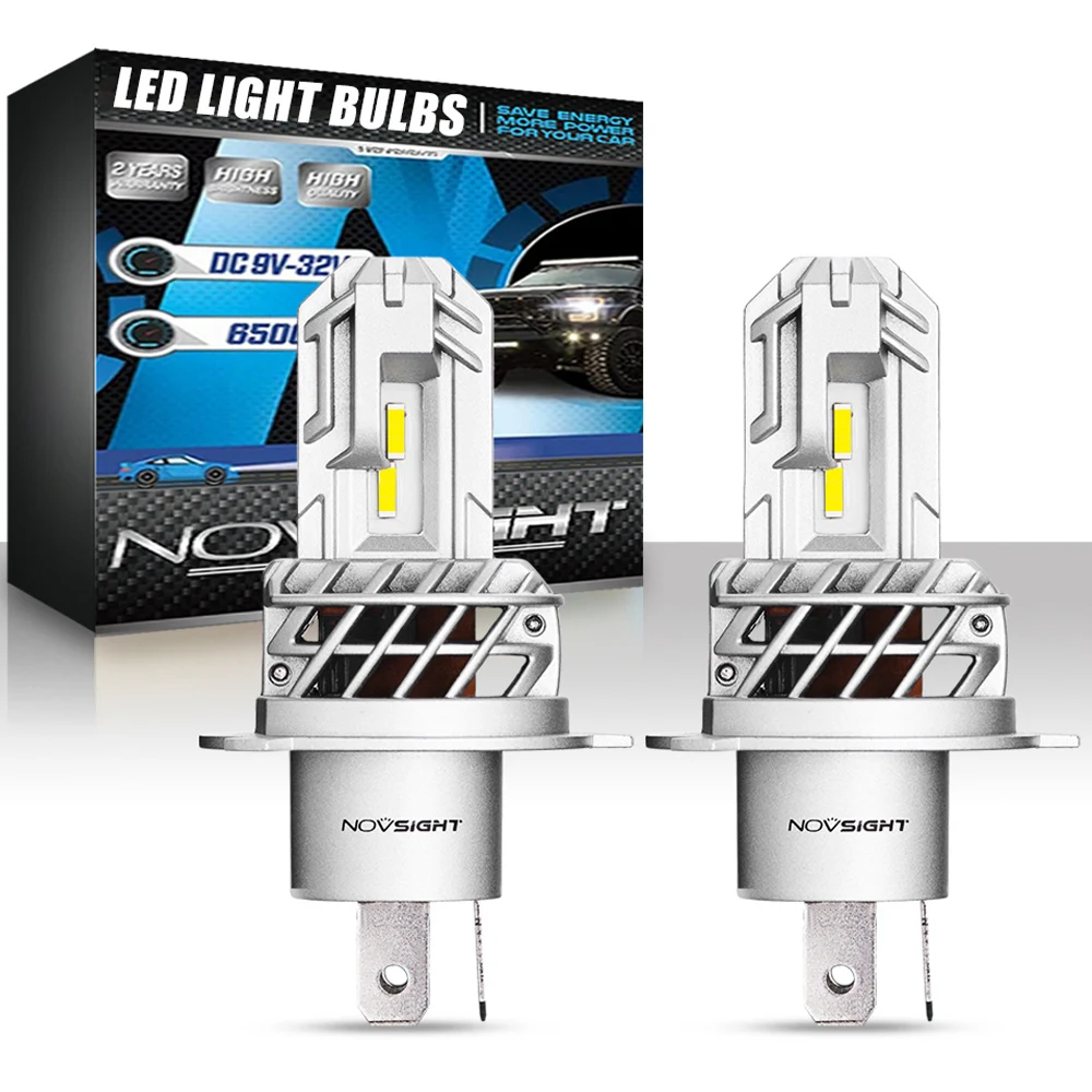 NOVSIGHT 1:1 Mini H4 LED H7 H1 H11 H8 HB4 9005 HB3 Auto Car Headlight Bulbs 50W 10000LM Car Accessories 6000K Led Fog Light