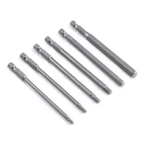 6pcs 100mm Multi-function Length 1/4 Inch Hex Shank Magnetic Hexagon Head Screwdriver Bit Set 2.5/3/4/5/6/8mm Drill Tools