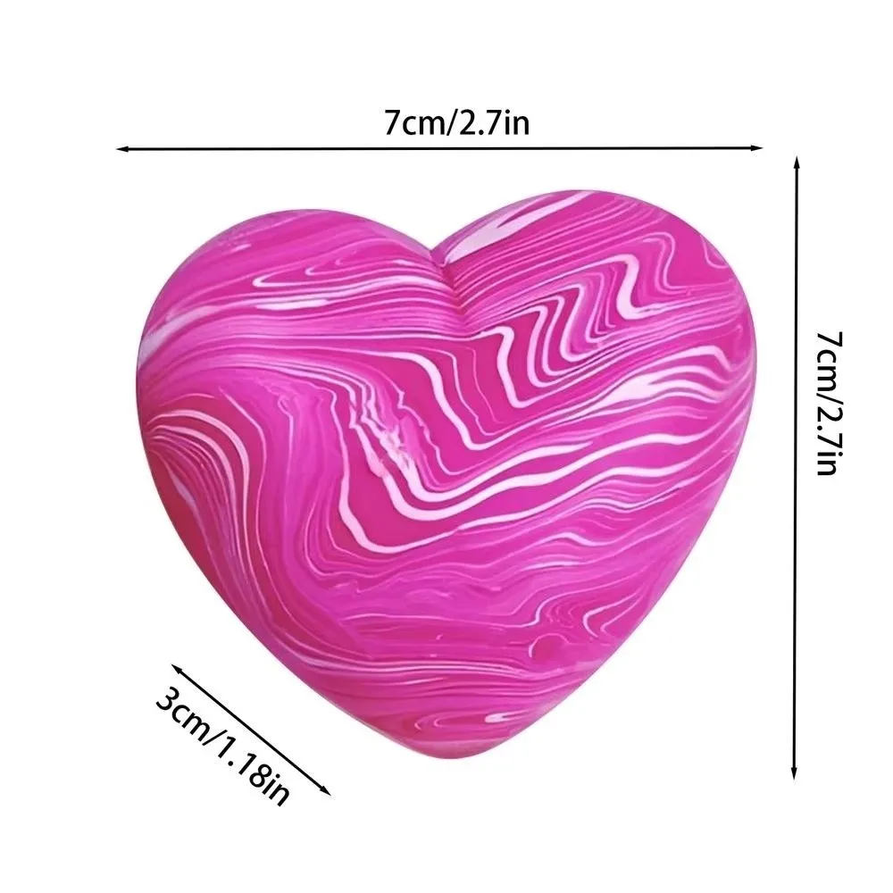 Soft Rubber Colorful Stress Balls Silicone Slow Rebound Squeeze Toys Round/Heart Shape Stress Relief Anti-stress Toy Office Use