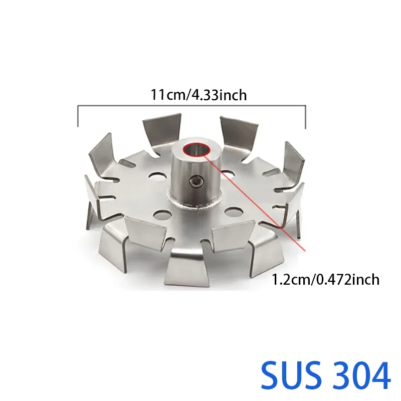 JINLI 304/316 Stainless Steel Mixer Impeller Three-Blade Dispersing Disc Paddle