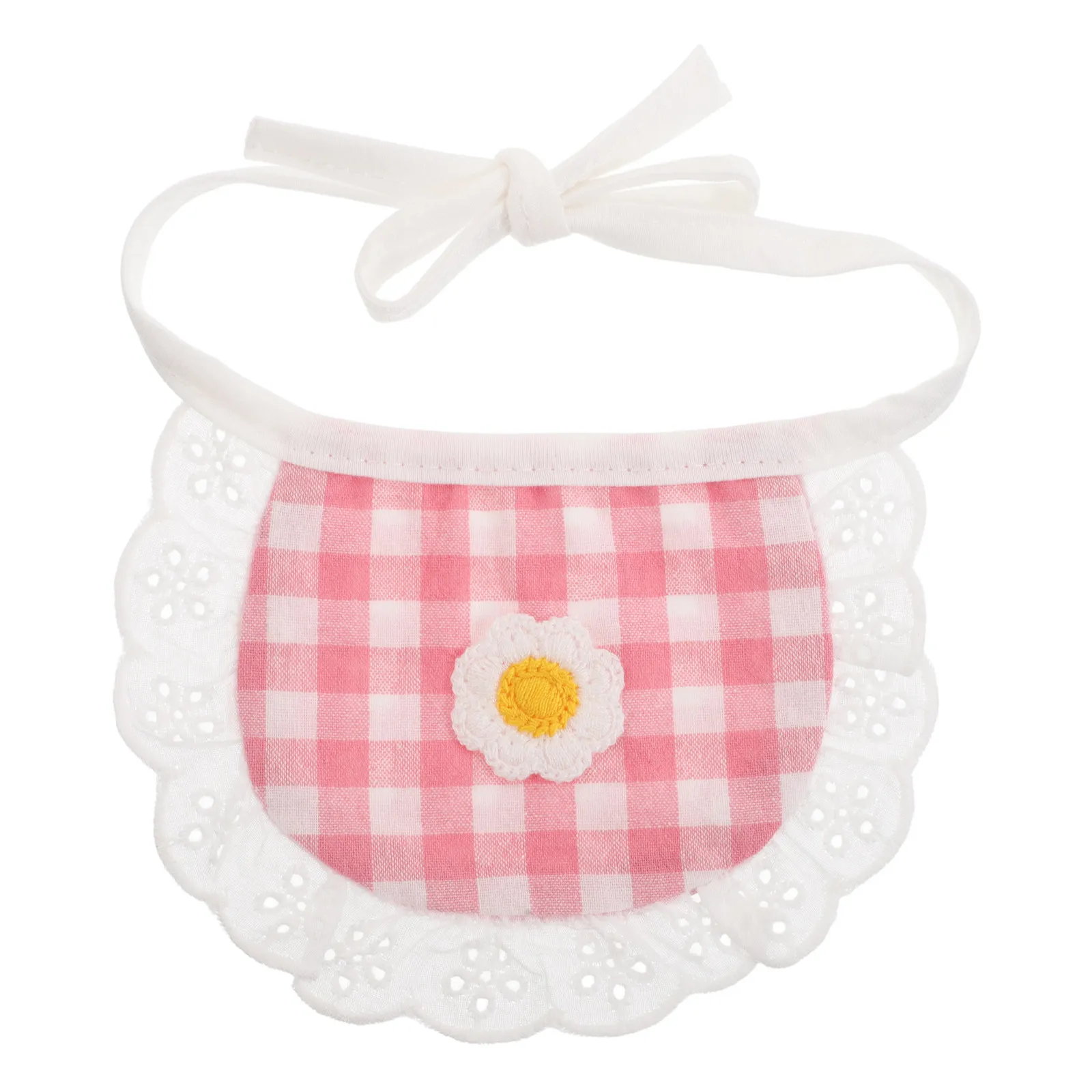 

Повязка-бандана для домашних животных: для маленьких собак и кошек, моющаяся, с кружевной отделкой, цветочным узором, впитывающая слюну, удобная, дышащая