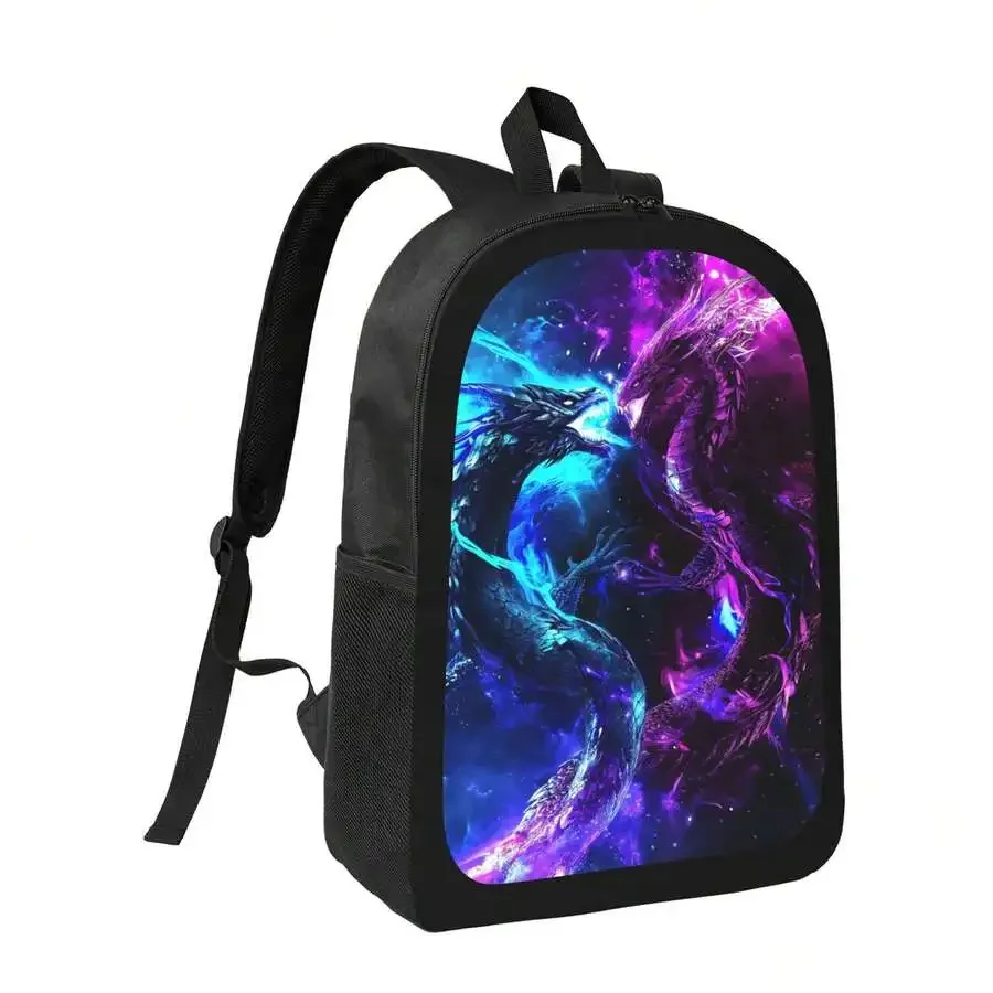 

Cosmic Dragon Print Backpack Lightweight Large Capacity Unisex Bag With Adjustable Straps