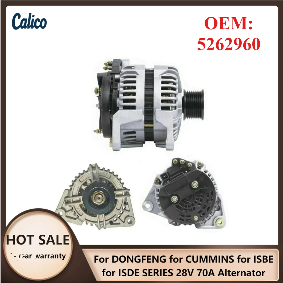 

Эксклюзивное производство. Подходит для DONGFENG, CUMMINS, ISBE, ISDE SERIES. Генератор 28В 70А, артикул 5262960.