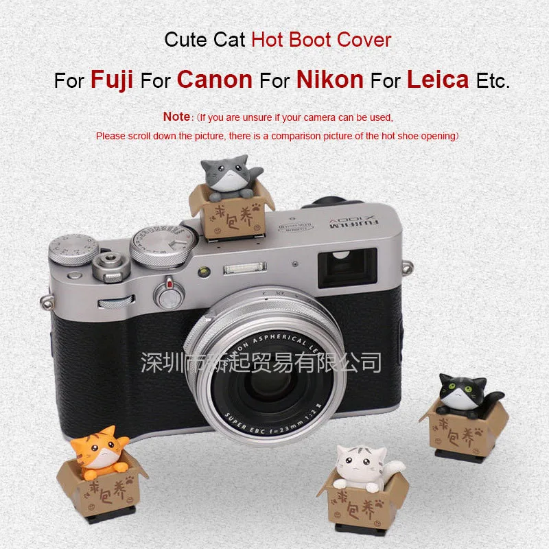 

Silicone Rubber Cute Cat for Fuji X-M5 XT50 X100VI X100V XT30 II XT50 DSLR Hot Shoe Protective Case for Nikon Z50 II Z6III Z8