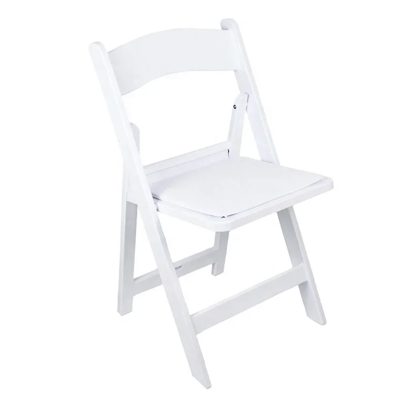 Top quality wholesale foldable chair  wedding event plastic wimbledon garden chairs white resin folding chair outdoor