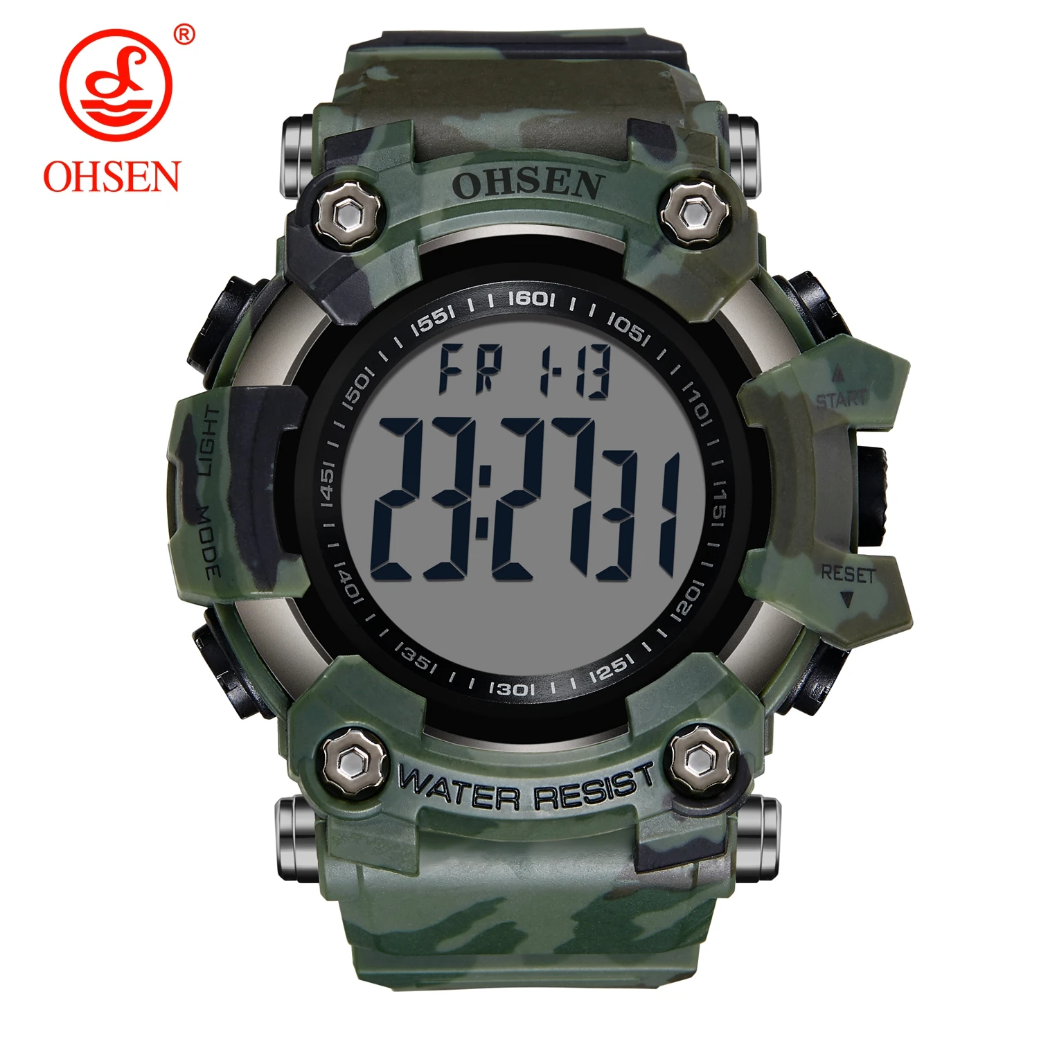 

Ohsen Sport Watch Stopwatch Military Mens Digital camouflage strap Watches Waterproof Clock For Male reloj hombre 2024