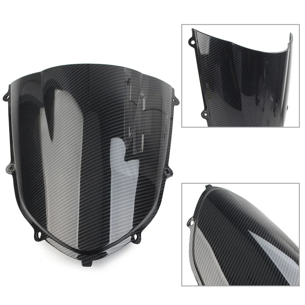 

New Motorcycle Carbon Fiber ABS Windshield Wind Screen Shield Protector For Kawasaki ZX10R 2004-2005