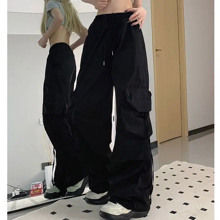 

Мужские летние рабочие брюки в американском ретро-стиле, большие размеры, прямые широкие брюки до пола, повседневные, 300 Pou Dopane