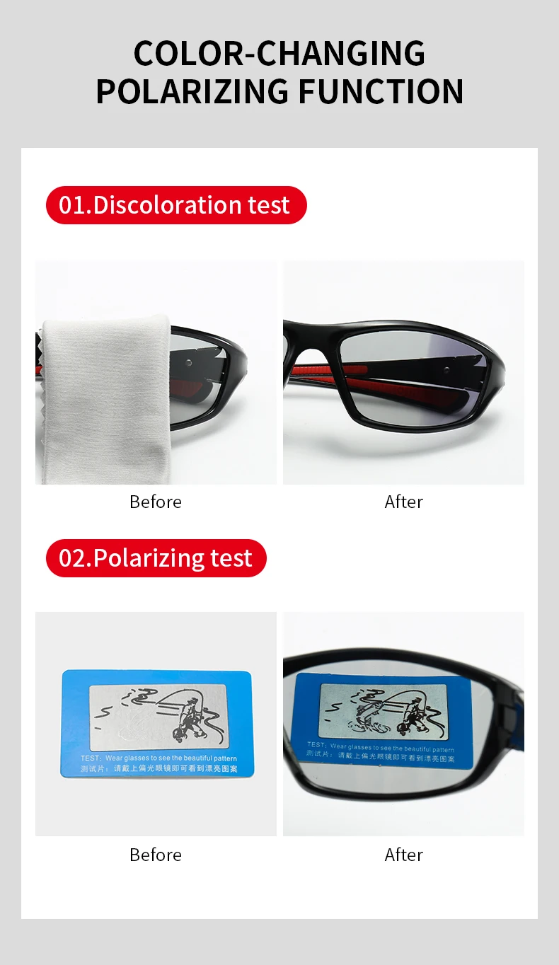Photochrome Polarisierte Sport-Vintage-Sonnenbrille für Männer und Frauen Angeln Radfahren Autofahren Bergsteigen Sport Retro Sonnenbrillen – Detail 4