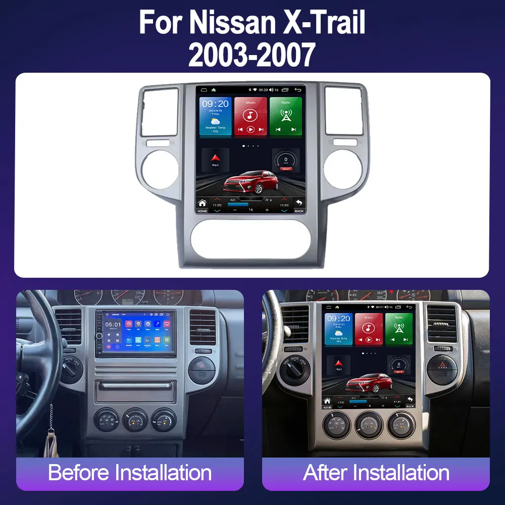 أندرويد 14 لنيسان X-Trail 2003-2007 9.7 "7862S راديو السيارة الوسائط المتعددة مشغل فيديو Carplay Auto GPS Navi No 2din DVD HU Audio
