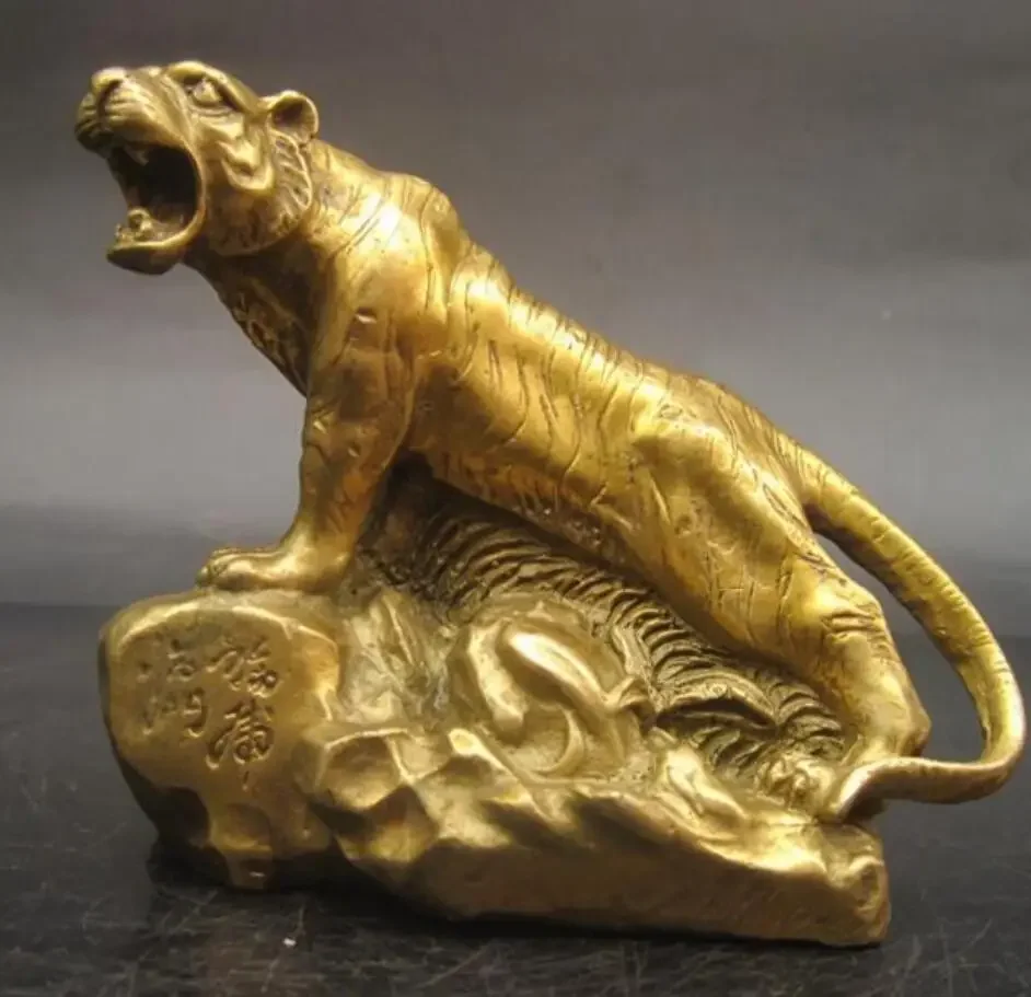 Copper statue Auspicious bronze tiger lucky decoration feng shui products copper tiger decoration copper crafts