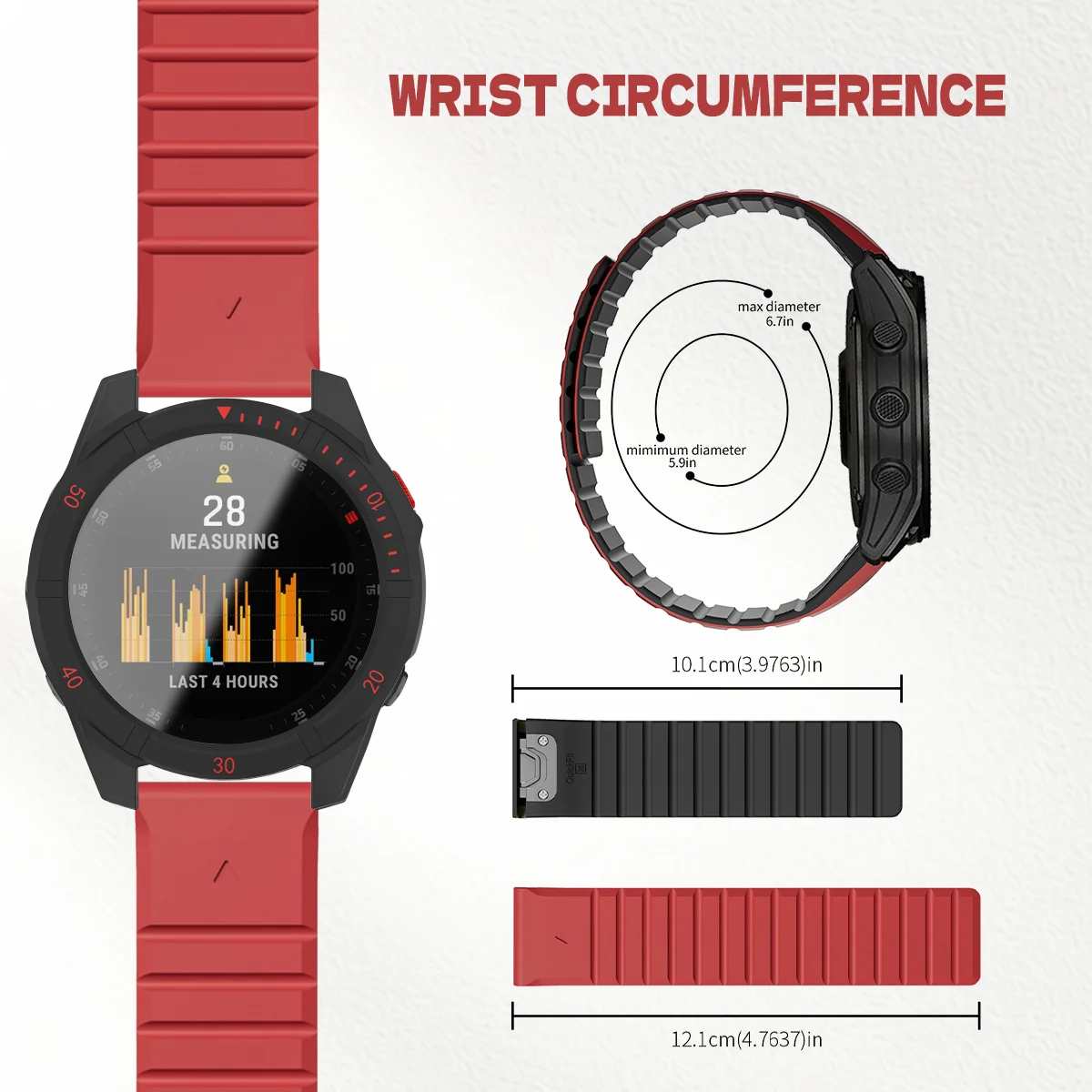 Cinturino + custodia per Garmin Fenix 8 47 51mm copertura in vetro temperato cinturino in silicone magnetico protezione braccialetto QuickFit accessori Fenix8