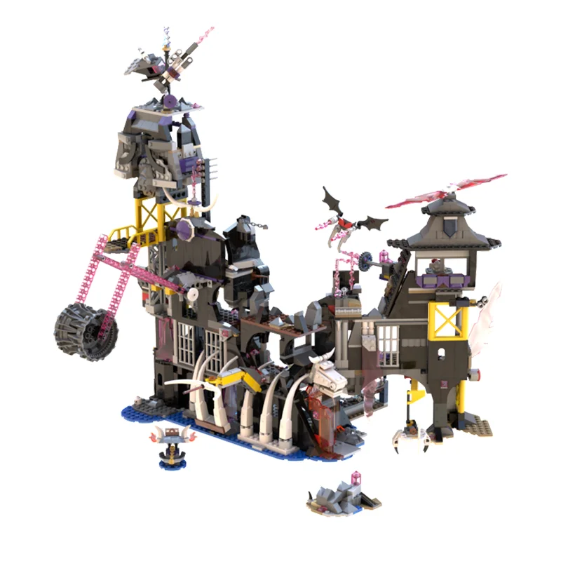 1749 قطعة MOC Garmadon S Mega Fortress Ninjia نموذج اللبنات البناء لعبة إبداعية التعليم هدايا عيد الميلاد الطوب الاطفال