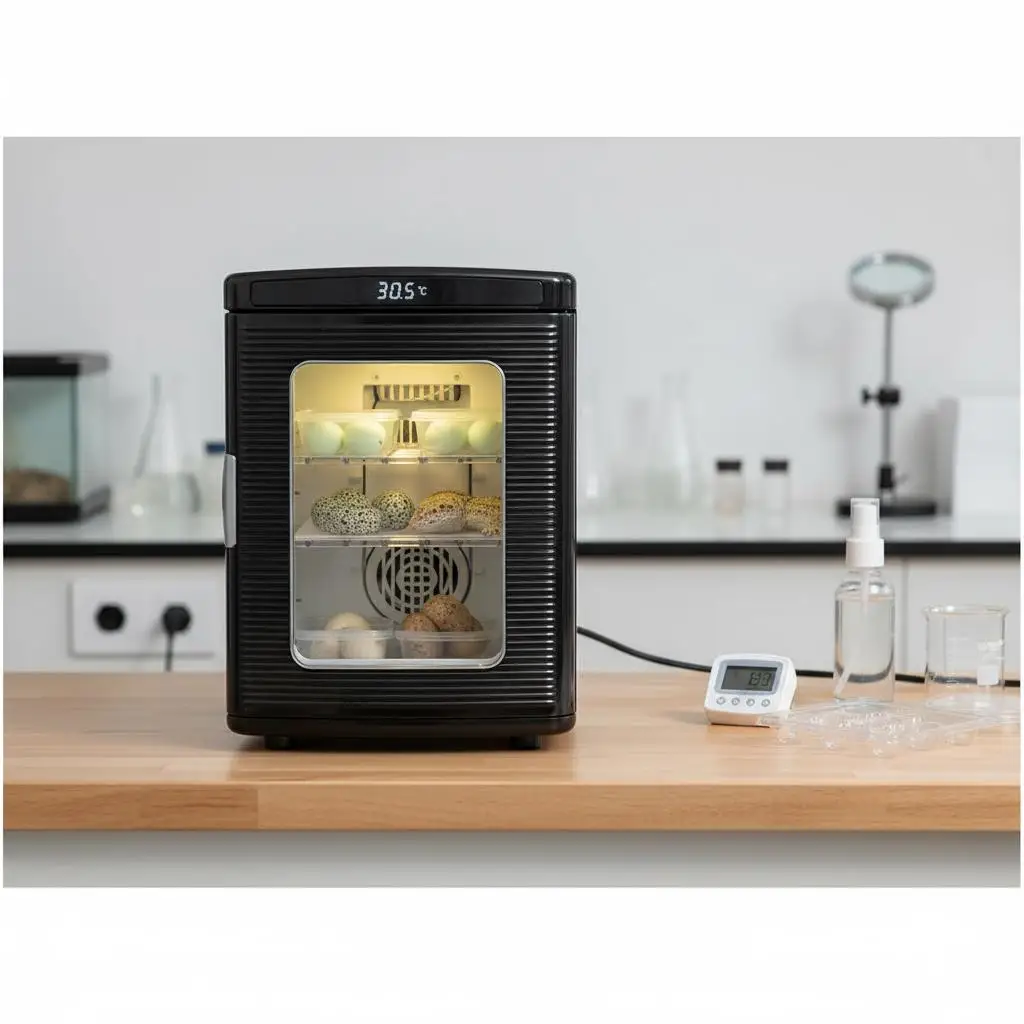 

Reptile Breeding Chamber 25L Scientific Brooder For Snake Lizard Turtle, 5-42°C Temperature Control Digital LED Display Porta