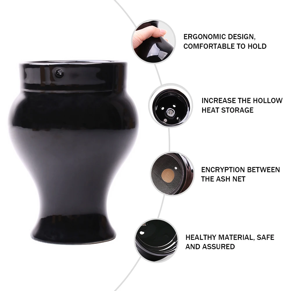 

Moxa Box Профессиональная металлическая прочная компактная портативная коробка для горелки для прижигания Эргономичная двойная керамическая конструкция предотвращает пепел