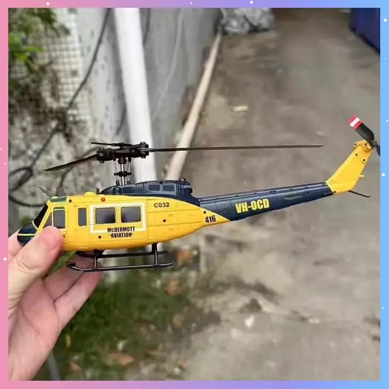 JJRC UH-1 RTF RC Helicopter 6-Axis Gyroscope One Click 3D Flip Optical Flow Positioning C032 Helicopter Model Hobby Toy Gift