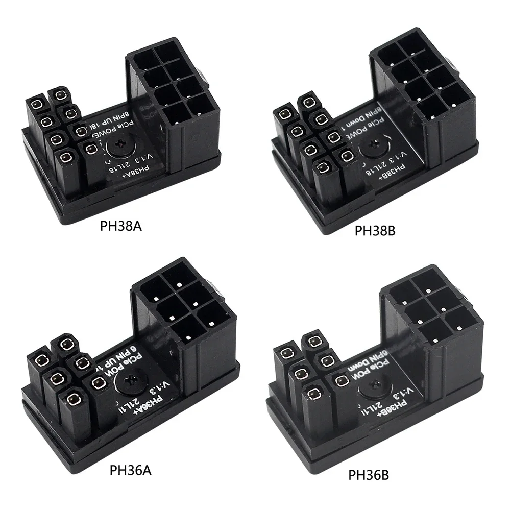 PH38A/PH38B/PH36A/PH36B GPU Power Board 180 Degree Angle Adapter Board 8 Pin GPU Power Connector for PC Computer Graphics Card