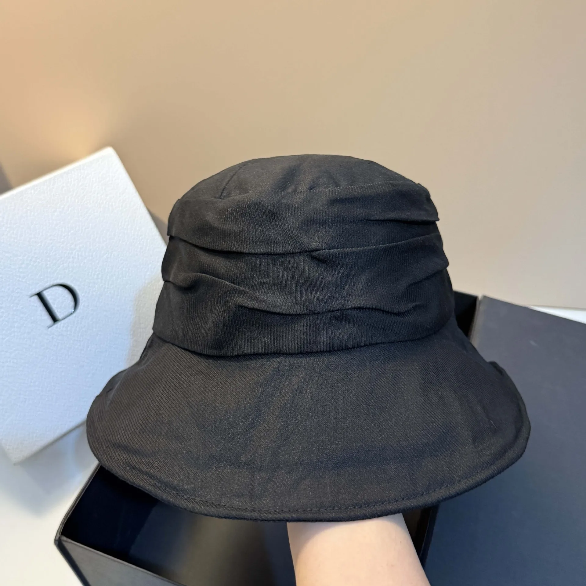 

New! Japanese High-Quality Linen Pleated Fisherman's Hat Breathable Sunscreen Hat for Women Children with Big HeadCircumference
