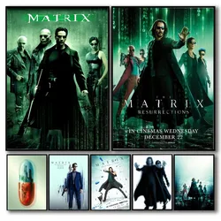 Movie The Matrix Resurrections Poster No Framed Poster Kraft Paper Vintage Poster Wall Art Painting Bedroom Study Stickers