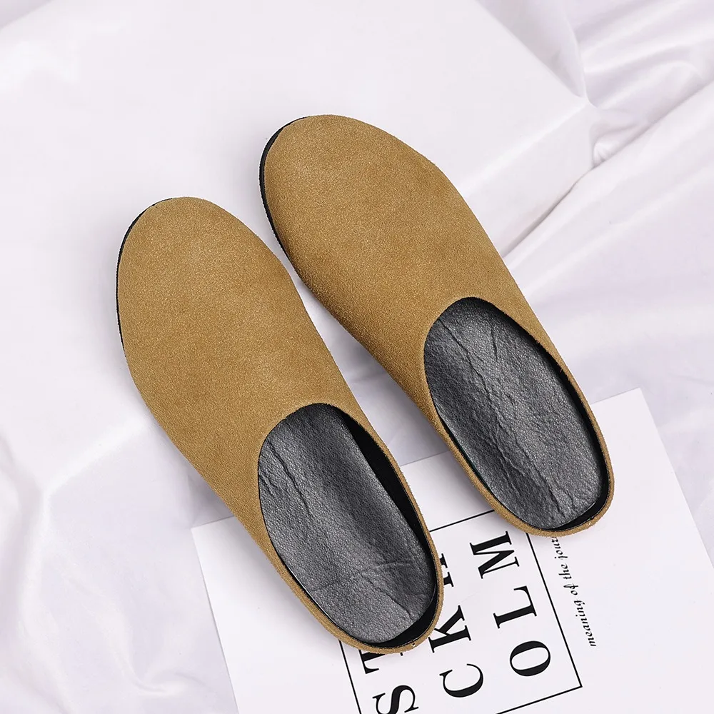 formal mules man casual business Coiffeur half shoes for man designer slippers for man fashion half slippers heren mules homme view 3