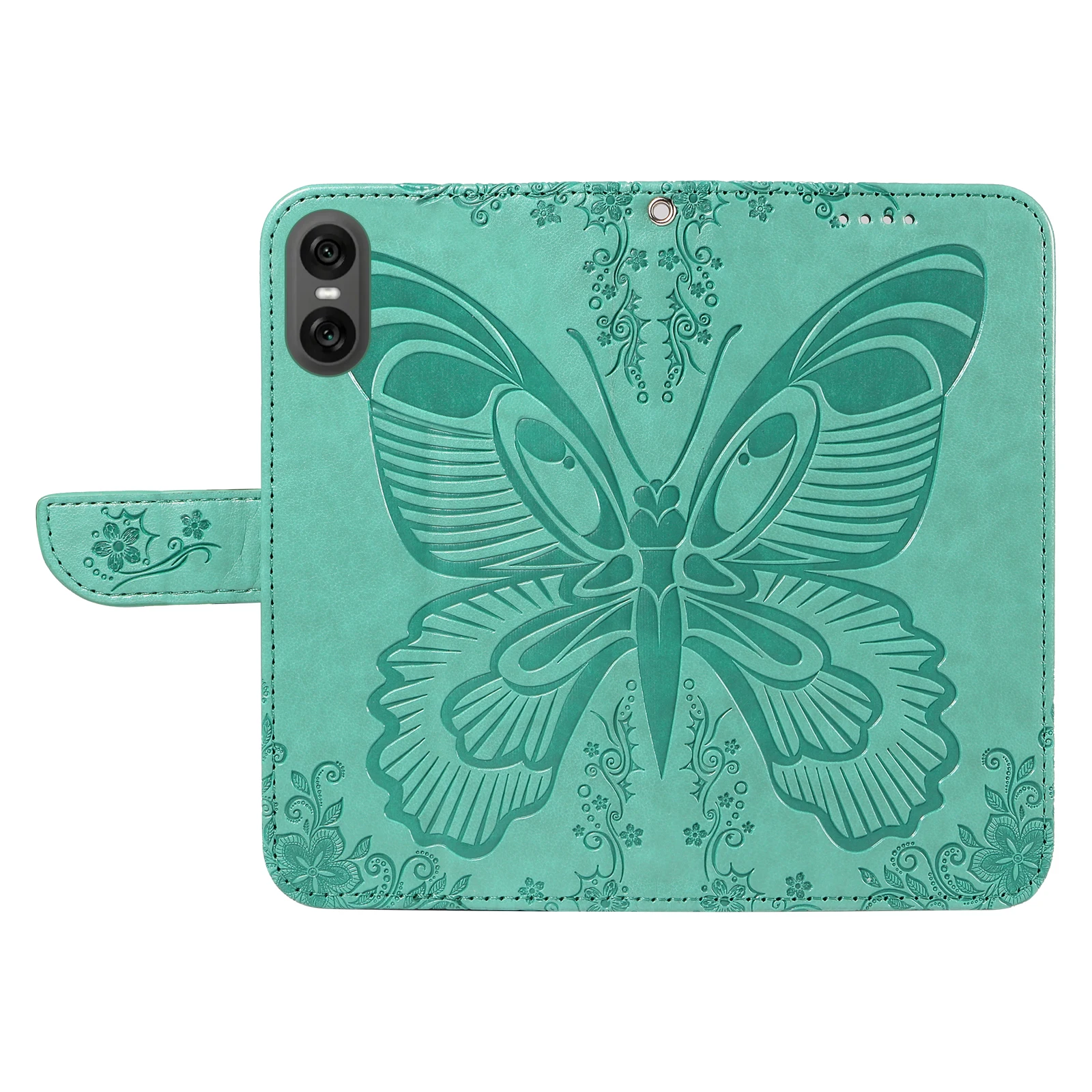 Luxury Leather Wrist Strap Case For Sony Xperia 10 VI Butterfly Pattern Flip Cover For Xperia 5 V 1 IV Xperia10VI  Xperia1V Capa image 3