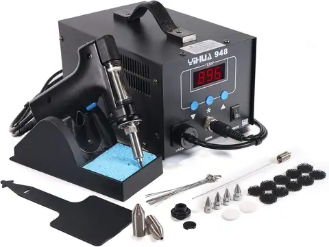 948 Desoldering Station, 80W, Auto Shut-off, Adjustable Temp (716°F~896°F), °C/°F Display, Sleep Mode