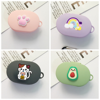 For Xiaomi Redmi AirDots Case cute cat Avocado/flower with Keychain Silicone Earphone Cover for Redmi AirDots AirDots S Cover