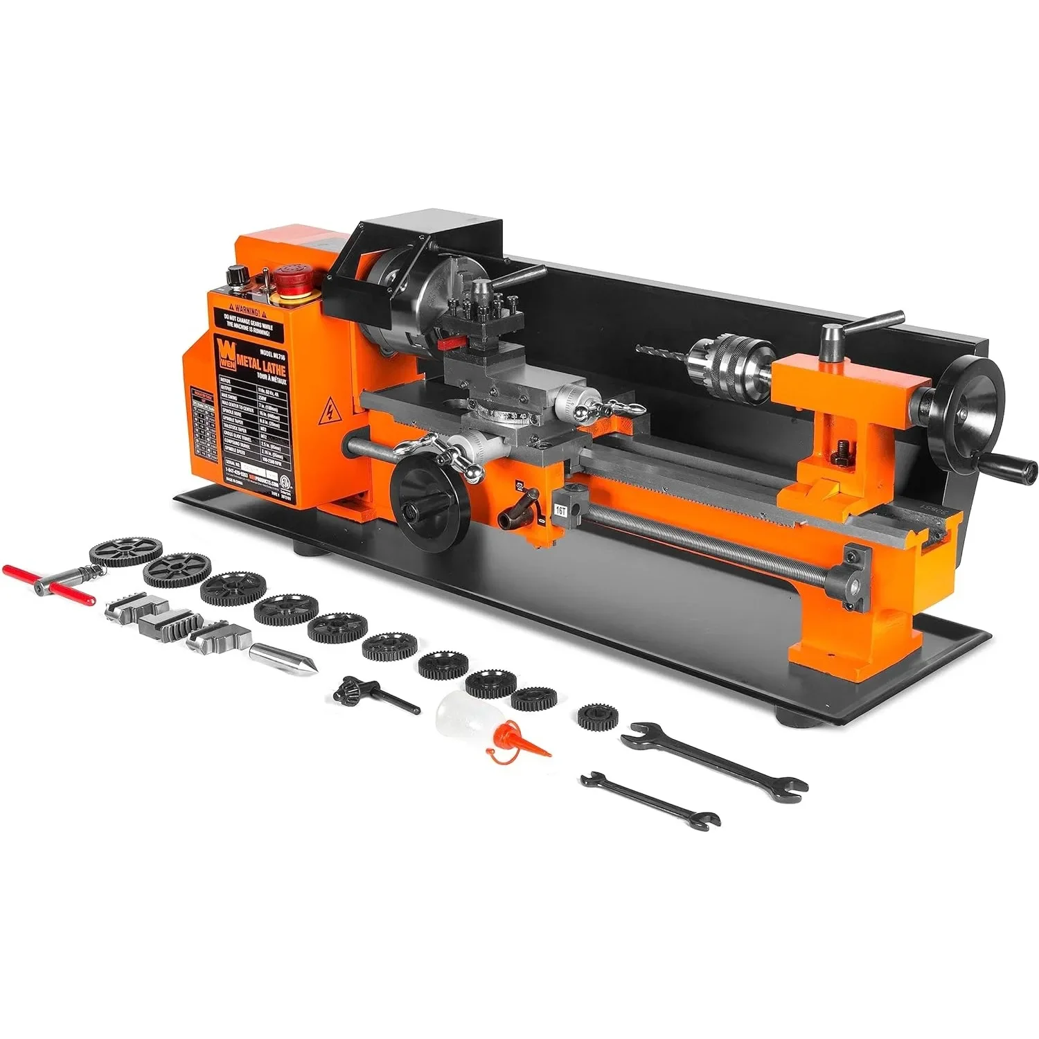 7-by 16-Inch Benchtop Metal Lathe, Variable Speed, Two Direction (ML716)