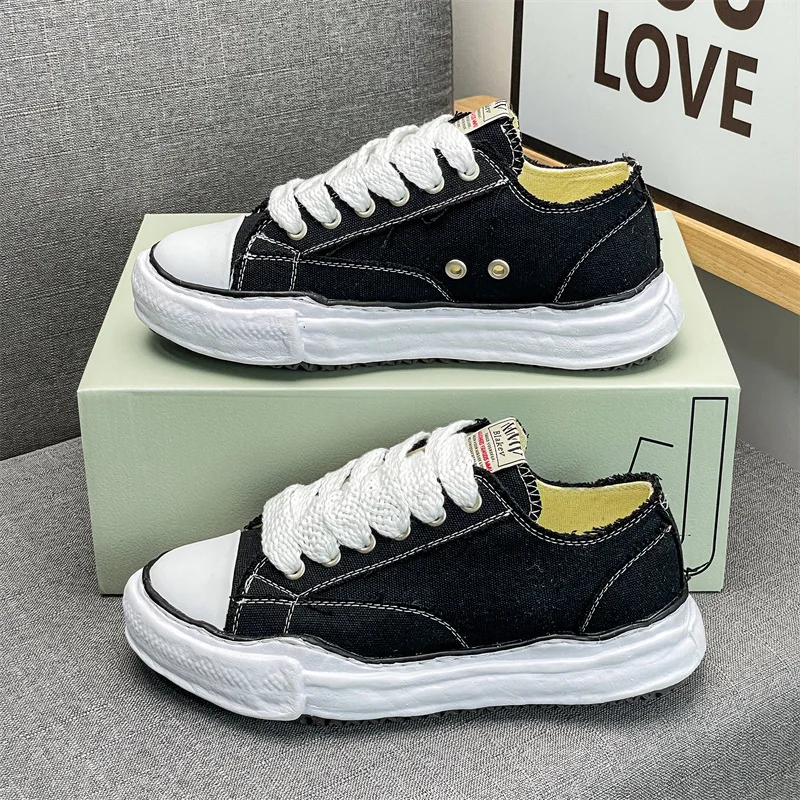 2026 Hot Selling Dissolve Sole Height Increasing Sneakers MMY Hank OG Sole Unisex Retro Canvas Platform Casual Shoes