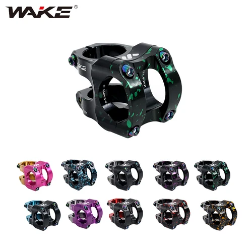 Wake MTB Power Bike Stem corto 35mm bicicleta de montaña puente manillar ajustable vástago Riser 31,8 ciclismo bicicleta de carretera
