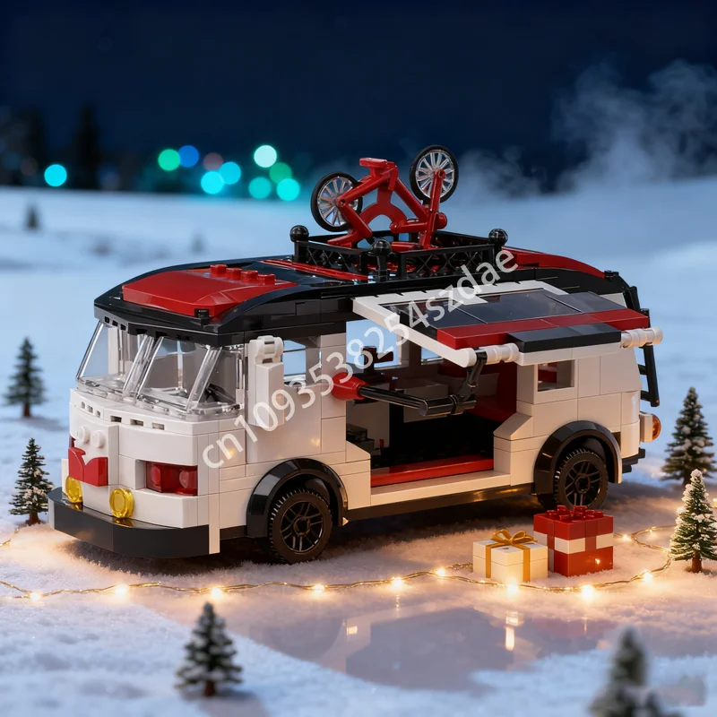 

255 шт. MOC Camper, городская модель, строительные блоки, строительная сборка, сделай сам, рождественские подарки, креативная идея, образовательная игрушка, кирпич для детей