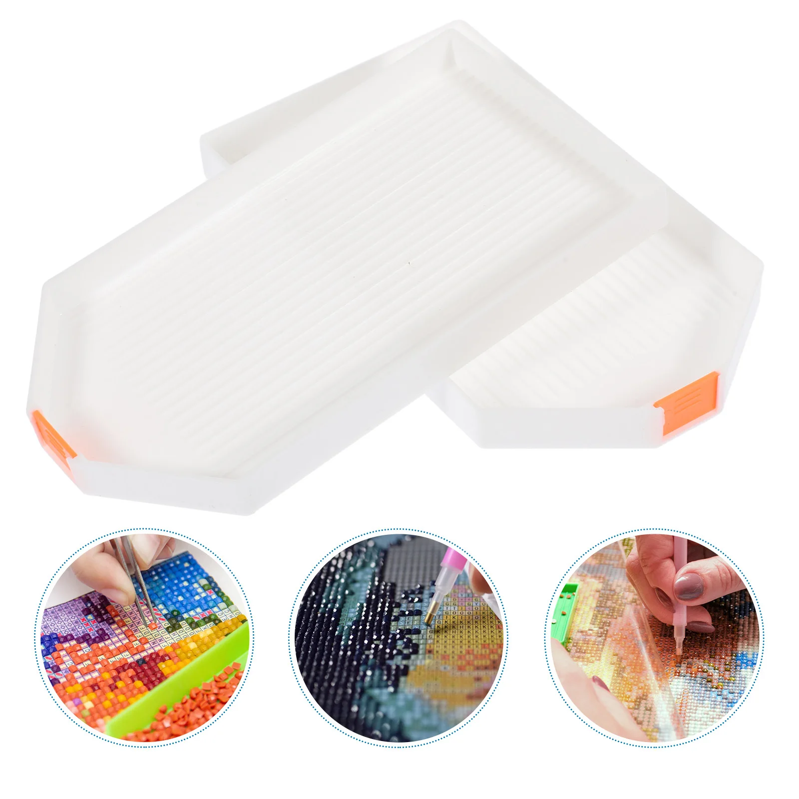 

10Pcs Diamond Beads Tray Smooth Surface Easy Pour Detachable Blocking Board DIY Crafts Mobile Decorations Tray