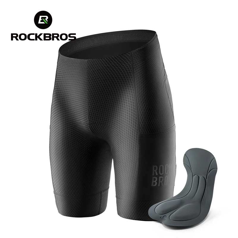 ROCKBROS Cycling Shorts Breathable Bicycle Clothing Sports Racing Tights Reflective With Pockets Quick Dry Bike Half Pants