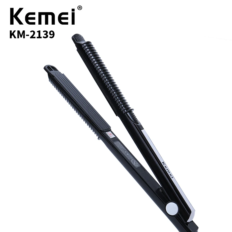 

KEMEI Professional Fast Preheating Portable Curly Tourmaline Ceramic Hair Straightener Flat Iron Hair Styling Tool KM-2139