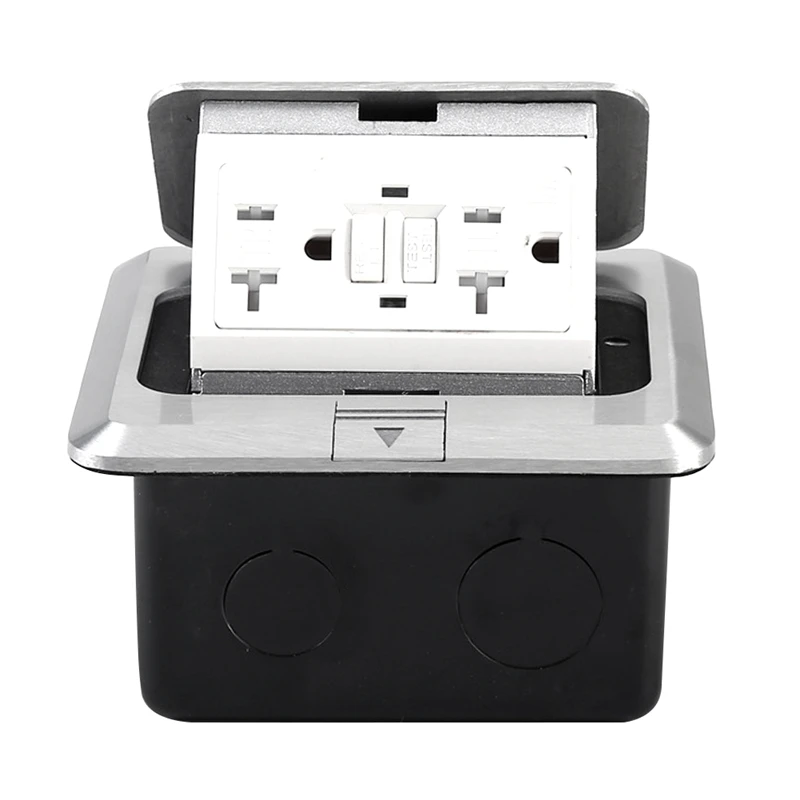 

1 PCS Up Floor Outlet Covers Box Durable With 20 Amp Stainless Steel GFCI Tamper/Weather Resistant Receptacle Outlet US Plug