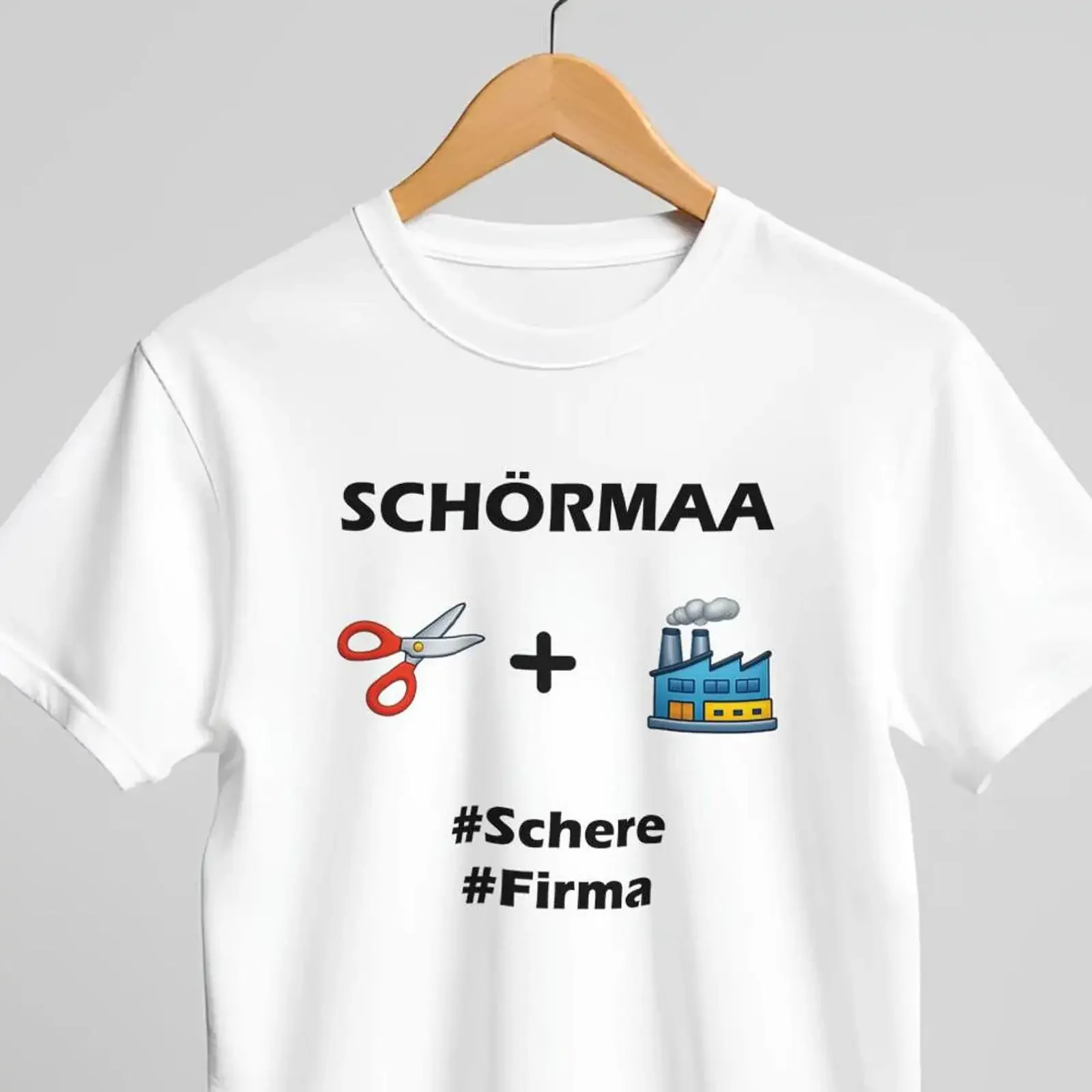 Schörma T Shirt Funny German Word Mashup Meme Scissors x Company Joke Viral internet humor vintage Washed Slightly graphic