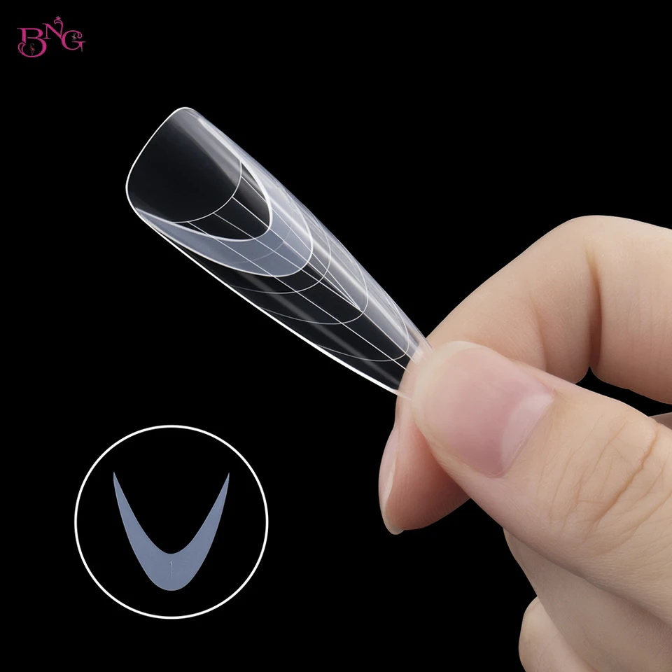 48 piezas de almohadillas de silicona francesas para moldes dobles de uñas, tips falsos, construcción rápida de uñas francesas, herramientas de manicura 6