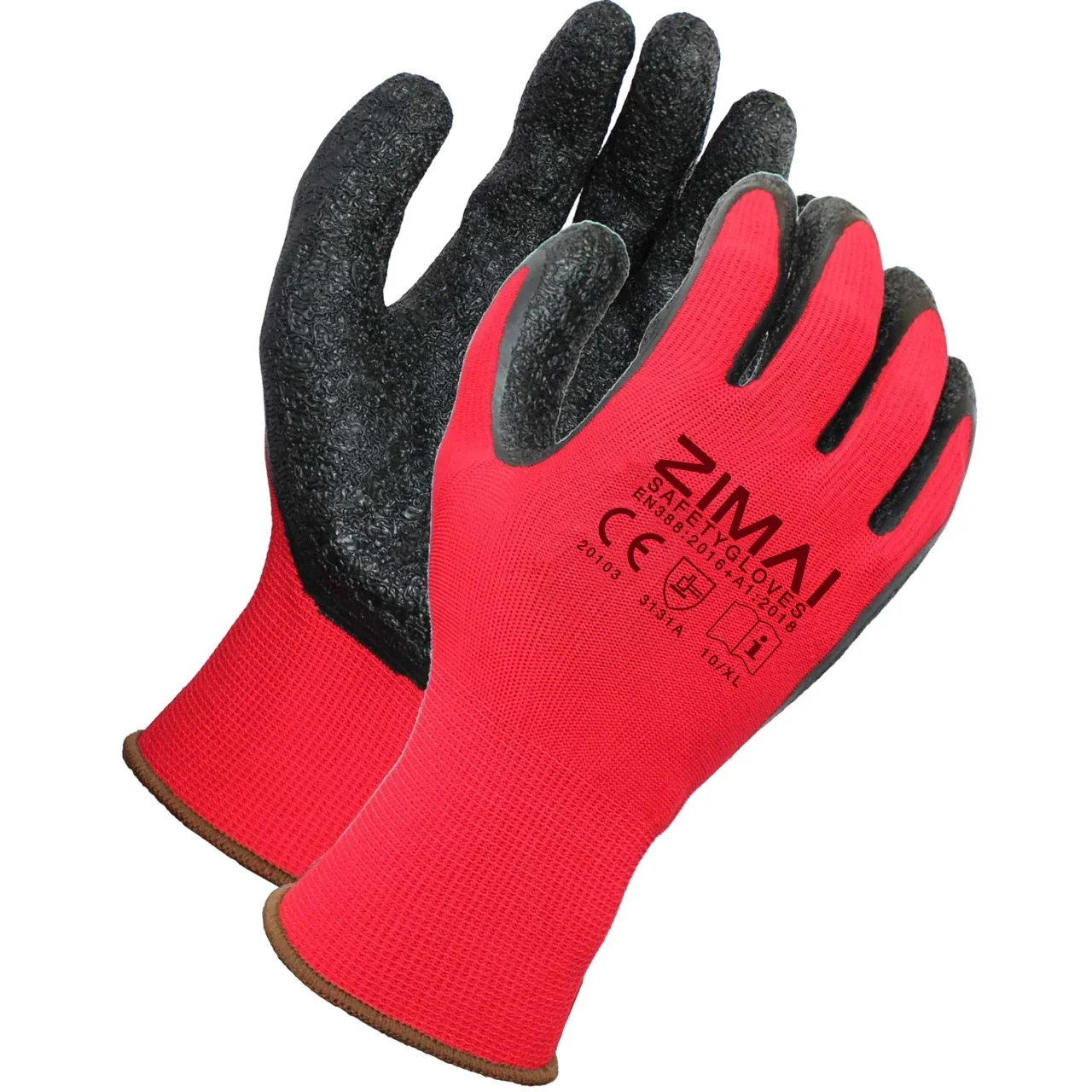 6/12 Pairs Work Gloves Crinkle Latex Coated Gloves Lightweight Fine Grip Ideal for Light Duty Work Garden Mechanism Construction